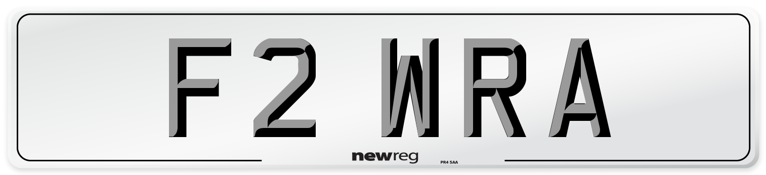 F2 WRA Number Plate from New Reg
